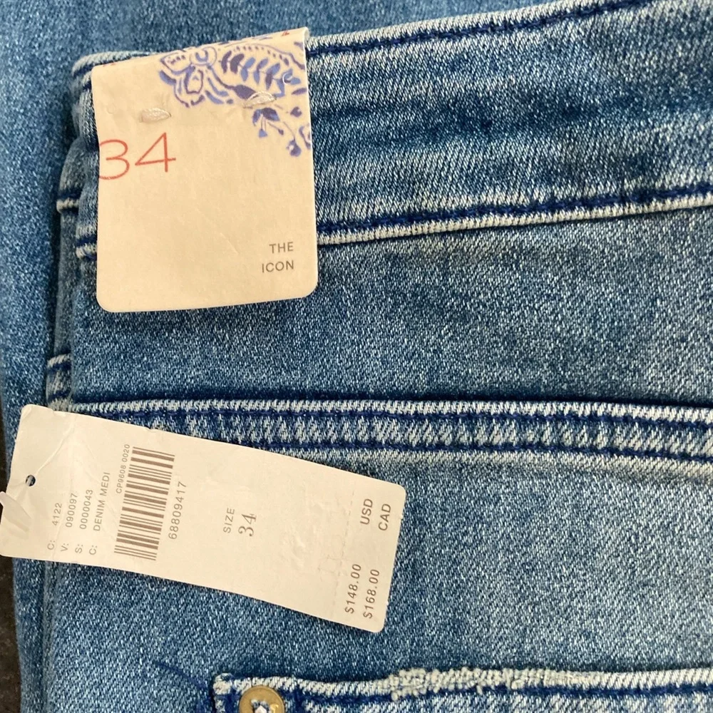 New nwt Pilcro Icon Anthropologie High Rise Distressed Blue Jeans - Picture 12 of 16